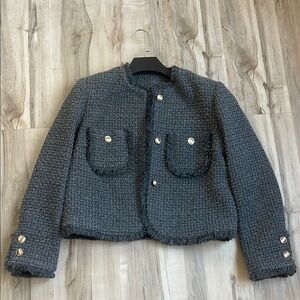 Chanel Gray Tweed Jacket